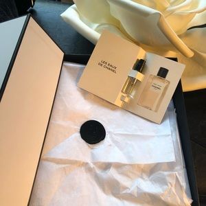 CHANEL BOX, and Chanel sample perfume